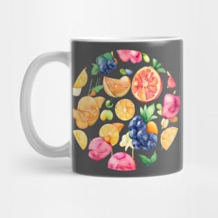 Healthy Fruits in Watercolor Mug